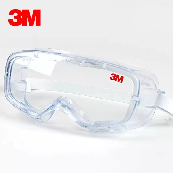 3M護目鏡防護眼鏡SG211護目鏡【新款上市橡膠頭帶防霧款】