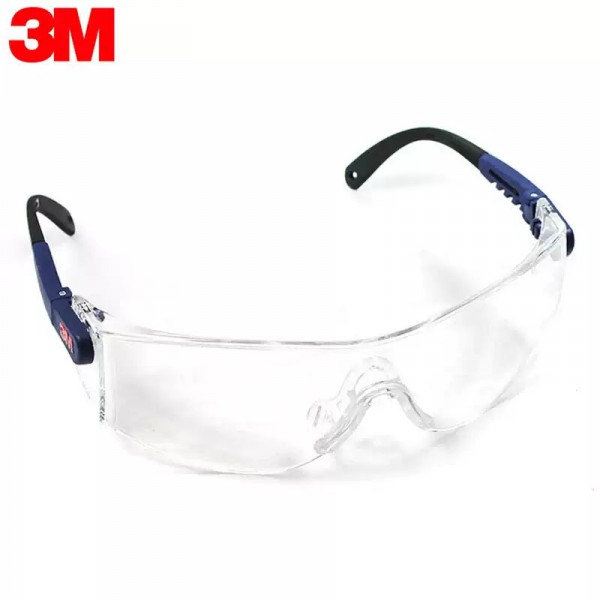 3M護目鏡防護眼鏡10196護目鏡【透明防護款可調節鏡腿】