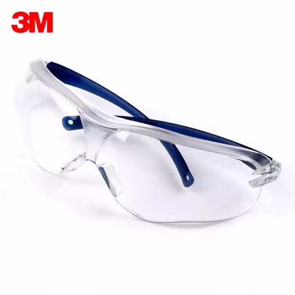 3M護目鏡防護眼鏡10437護目鏡【高清無色防刮擦鏡片流線型】 