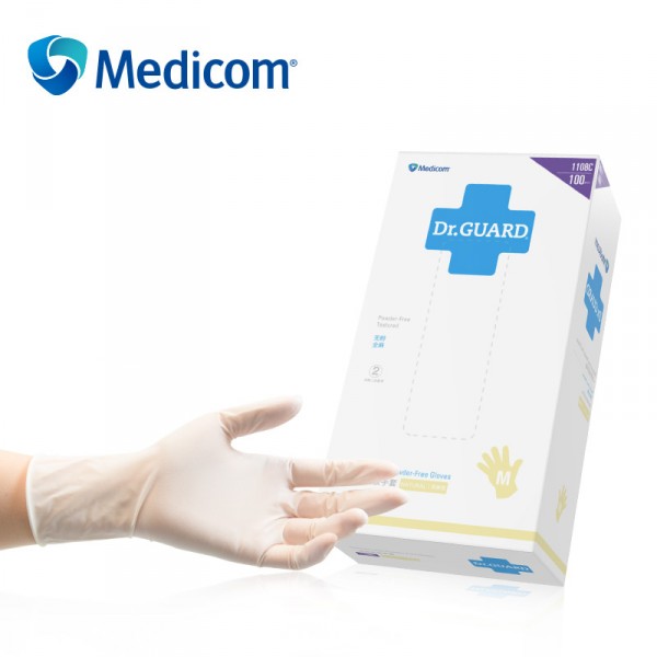 Medicom/麥迪康一次性白色丁腈手套100只/盒