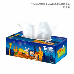 TEMPO閃鑽四層純白無香衛生紙單卷裝-TEMPO X KEIGO 2022新年限量版-原箱 27'S