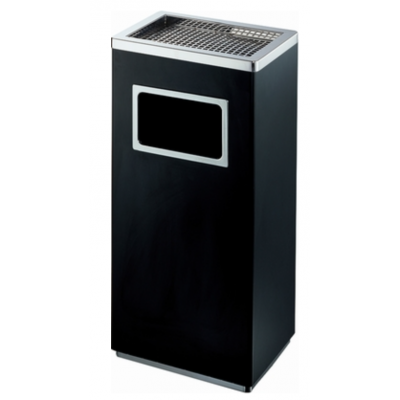 長方形座地煙灰桶(黑色)