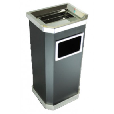 靠牆式側開口煙灰桶(黑色)