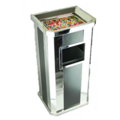 靠牆式側開口煙灰桶(黑條)