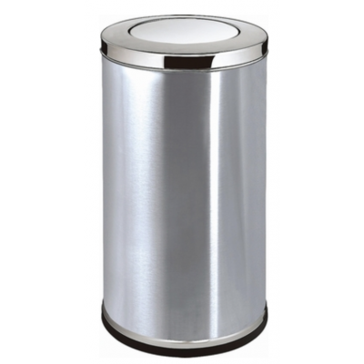 搖蓋式垃圾桶(不銹鋼原色_大)