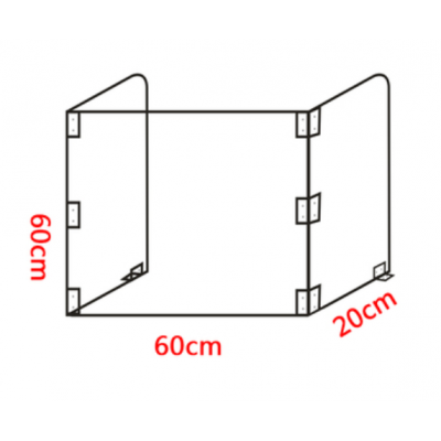 防飛沫檔板(亞膠力)板餐桌工位/ 櫃檯窗口 / 隔離擋板 / 防護分隔板 / 可 定制定做