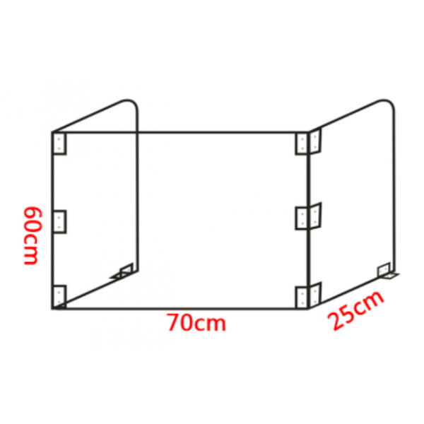 防飛沫檔板(亞膠力)板餐桌工位/ 櫃檯窗口 / 隔離擋板 / 防護分隔板 / 可 定制定做