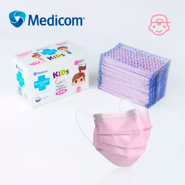 Medicom/麥迪康一次性兒童口罩幼兒園學生可用獨立包裝40只/盒