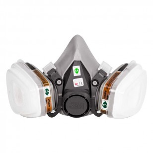 3M防毒面俱全面罩化工氣體噴漆專用6200防塵防工業粉塵防護半面罩