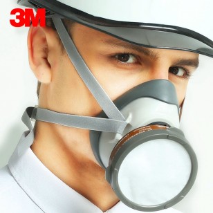正品3M防毒面具噴漆專用1201防塵毒化工氣體工業粉塵呼吸防護面罩