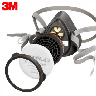 3M防毒面具噴漆農藥化工氣體裝修煤礦粉塵異味專用防護面罩