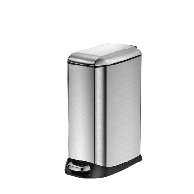 20L大窄款不銹鋼腳踏式廚房垃圾桶