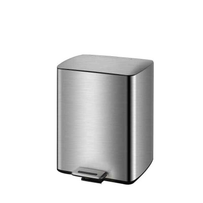 跑車平蓋款不銹鋼腳踏式廚房垃圾桶