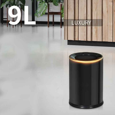 圓形無蓋簡約輕奢垃圾桶