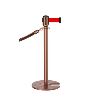 商場CBD迎賓隔離欄多功能U型玫瑰金禮賓柱伸縮帶欄杆