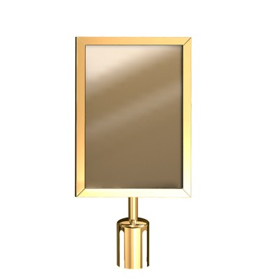 欄杆隔離帶插牌配件展廳導向牌不鏽鋼指示牌A4豎向款