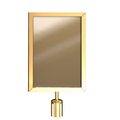 欄杆隔離帶插牌配件展廳導向牌不鏽鋼指示牌A3豎向款