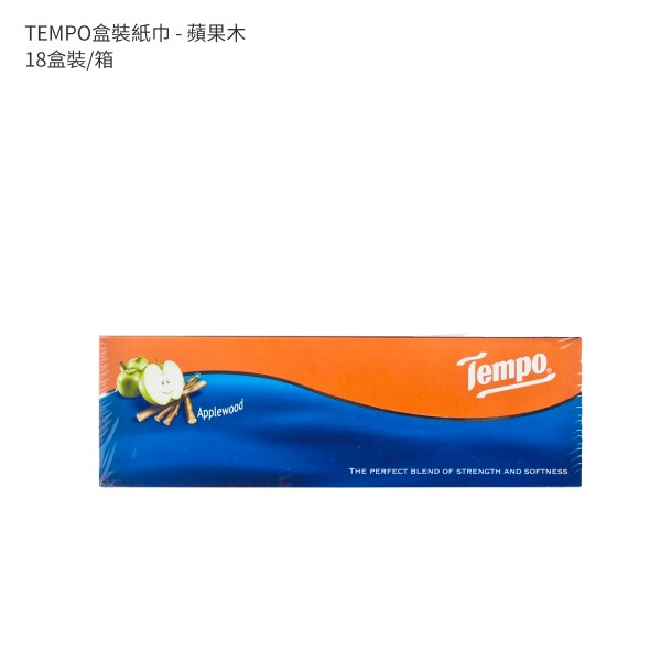 TEMPO盒裝紙巾 - 蘋果木(原箱單盒裝) 18'S