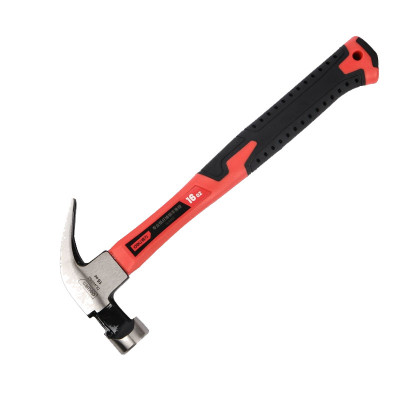 得力0.5kg圓頭彎尾纖維柄羊角錘