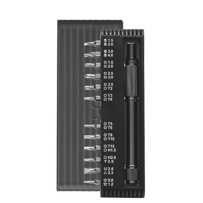 得力工具按壓彈倉式25件精密螺絲刀—DL240025B