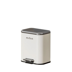 極光白腳踏垃圾桶