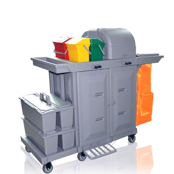 多功能清潔手推車(雙門)YJ01