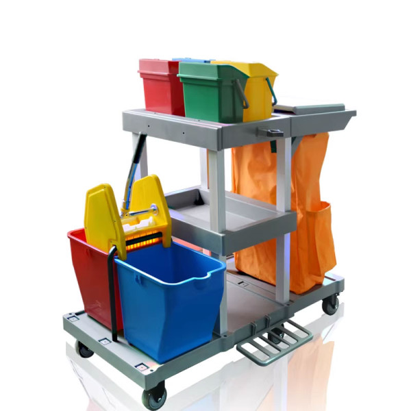 多功能清潔手推車(榨水桶)YJ07