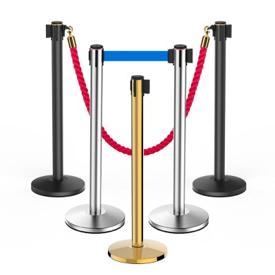 金柯爵士一米線隔離帶伸縮帶排隊圍欄護欄杆座警戒線酒店禮賓桿