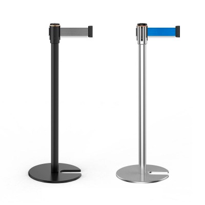 金柯一米線護欄杆隔離帶伸縮帶止步攔截警界線u型警戒線帶柱2米