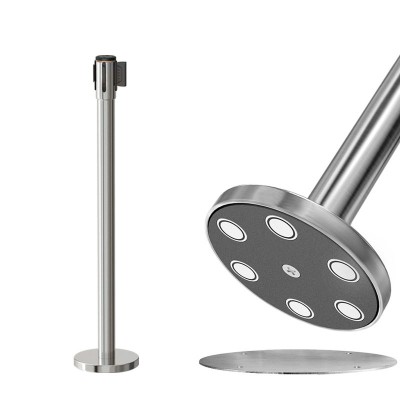 爵士磁吸底伸縮帶欄杆座一米線排隊護欄欄杆座