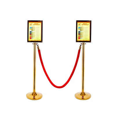 金柯鈦金椎底掛繩欄杆座警戒線隔離帶防護欄杆一米線欄杆廣告插牌