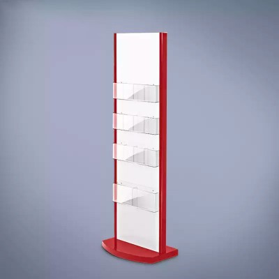 金柯銀行資料架立式雜誌架落地報刊架亞克力書報架廣告宣傳展示架