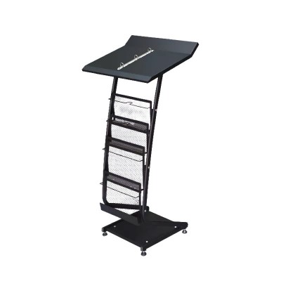 金柯不銹鋼資料架報刊架展示架書刊架移動資料架銀行資料架